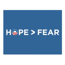 hope > fear obama 2008 hope won post cards