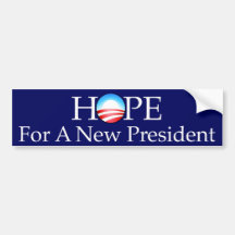 Hope For a New President Bumper Sticker