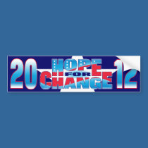 Hope for Change 2012 bumper stickers