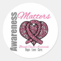 Hope Love Cure - Breast Cancer Awareness Matters Stickers