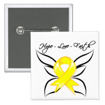 Hope Love Faith Butterfly - Endometriosis Pins
