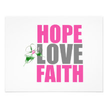 Hope Love Faith Christmas Holly Personalized Invites