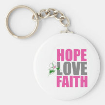 Hope Love Faith Christmas Holly Key Chains