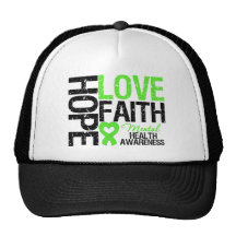 Hope Love Faith Mental Health Awareness Hat