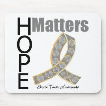Hope Matters Brain Tumour (Jewelled Ribbon) Mousepad