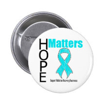 Hope Matters Ribbon Addiction Recovery Awareness Buttons