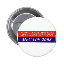 Hope Vote McCain Pinback Buttons
