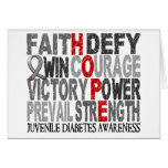 Hope Word Collage Juvenile Diabetes Greeting Card