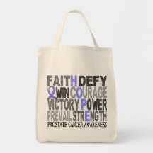 Hope Word Collage Prostate Cancer Bags