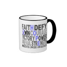 Hope Word Collage Prostate Cancer Coffee Mugs