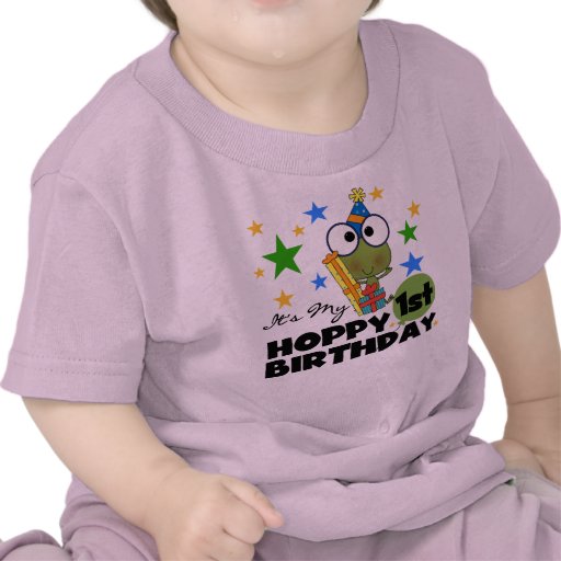 Hoppy Frog 1st Birthday T shirts and Gifts