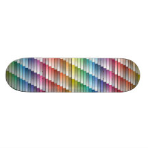 Horizontal Colourful Skateboard