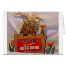 Horlacher's Genuine Bock Beer Card