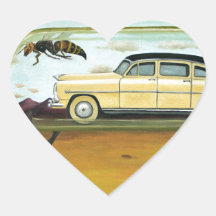 Hornets In A Bottle Heart Sticker