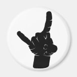 horny hand horns metal rock concert grondcore live fridge magnet