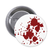 horror blood stains pinback button