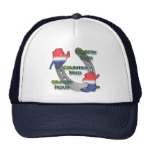 Horse and boot design mesh hat