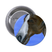 Horse art acrylic painting button