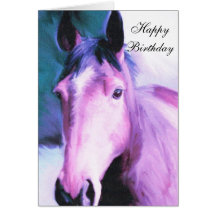 horse birthday card