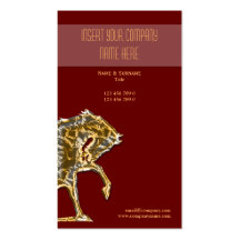 Horse business marketing gold red business cards
