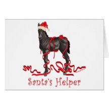 Horse Colt Santa's Helper Santa's Hat Greeting Cards