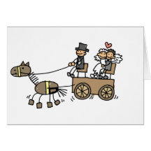 Horse Drawn Carriage For Weddings Card