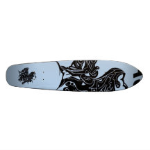 horse head skateboard deck