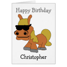 Horse Just Add Name Birthday Cards
