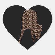 Horse Leopard On Black Silhouette Sticker