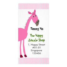 Horse Namecard (Vertical) Photo Greeting Card
