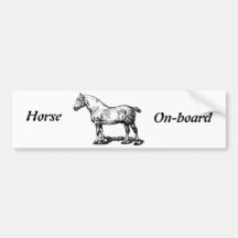 Horse on Board bumper sticker