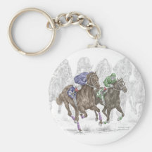 Horse Racing Art - The Thunder of Hooves Keychains