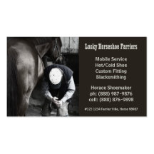 Horse Shoe Farrier Hoof Service Business Card Templates