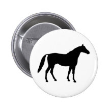 Horse Silhouette Button