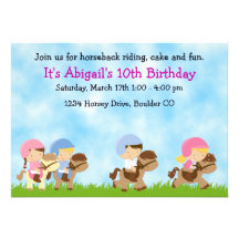 Horseback Riding Birthday Invitation, Girls & Boys