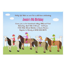 Horseback Riding Birthday Party Invitation