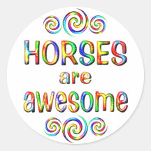 HORSES ARE AWESOME STICKER