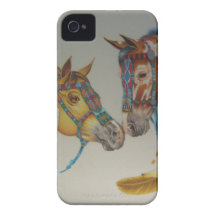 Horses in Pastel Duo Case-Mate iPhone 4 Case
