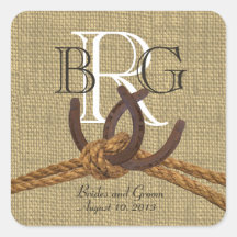 Horseshoe Monogram Stickers