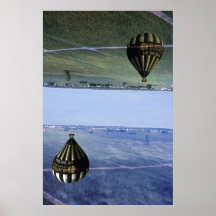 Hot air balloon fliped poster
