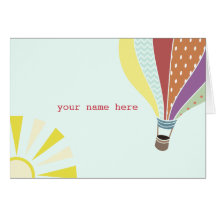 Hot Air Balloon Notecard