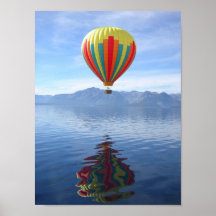 Hot Air Balloon Reflection Print