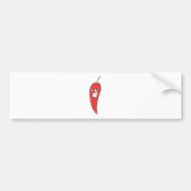 Hot and Spicy Red Chilli Pepper Bumper Sticker
