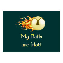 Hot Balls Flaming Pinball Business Card