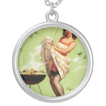 Hot Barbecue Time - Retro Pin Up Girl Jewelry