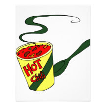 HOt chilli cup with spoon graphic Custom Invites
