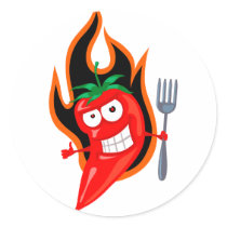 Hot Chilli Round Sticker