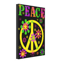Hot Colours Peace Canvas Print
