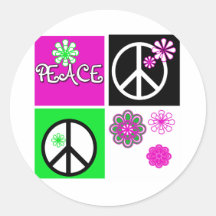 Hot Colours Peace Sticker