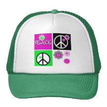 Hot Colours Peace T-shirts and Gifts Mesh Hat